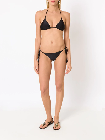 Shop Adriana Degreas Halterneck Two-piece Bikini In Black