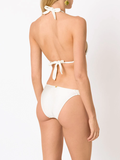 Shop Adriana Degreas Ruched-detail Bikini In White