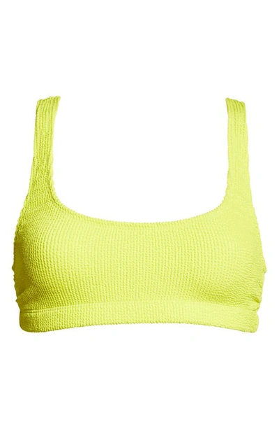 Shop Good American Always Fits Scoop Neck Bikini Top In Electric Yellow001