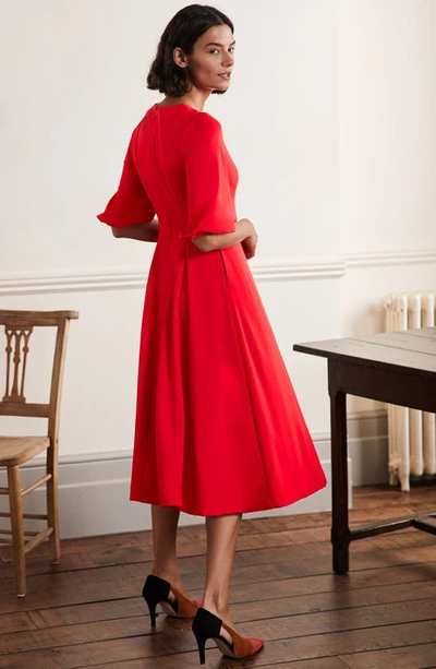 Shop Boden Fit & Flare Midi Dress In Red