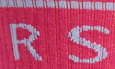 Shop Versace First Line '90s Logo Crew Socks In Cerise