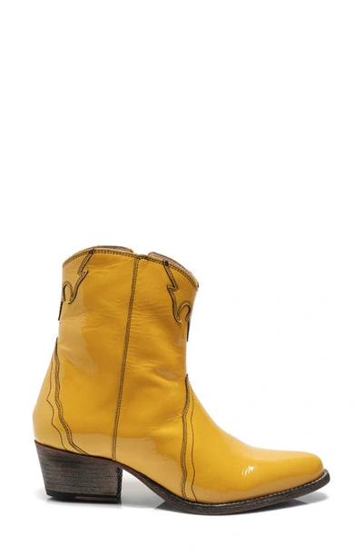 Shop Free People New Frontier Western Bootie In Yellow