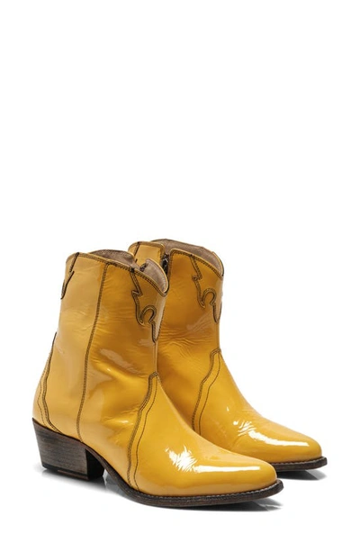 Shop Free People New Frontier Western Bootie In Yellow