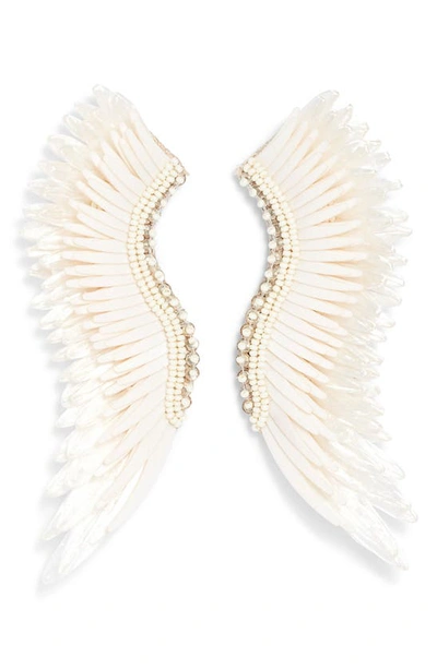 Shop Mignonne Gavigan Madeline Raffia Earrings In White