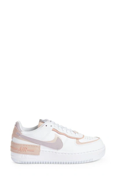 Nike Air Force 1 Shadow sneakers in white/amethyst ash