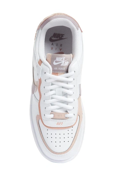 Shop Nike Air Force 1 Shadow Sneaker In White/ Amethyst Ash/ Pink