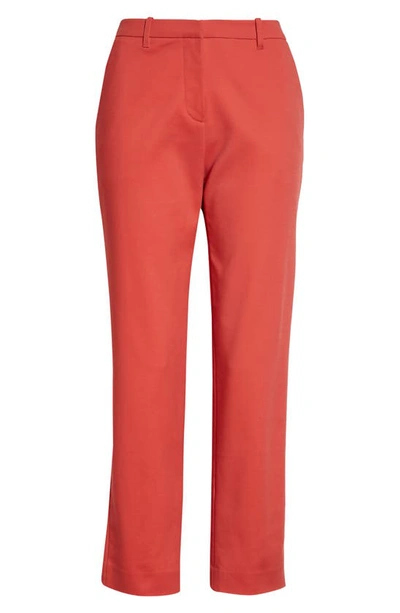 Shop Emporio Armani Slim Fit Stretch Cotton Trousers In Strawberry