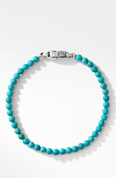 Shop David Yurman Spiritual Beads Bracelet In American 8 Turquoise