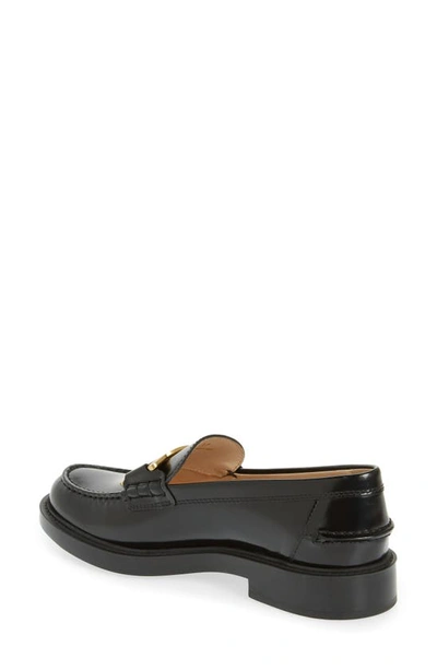 Tod's Gomma Basso Loafer In Nero