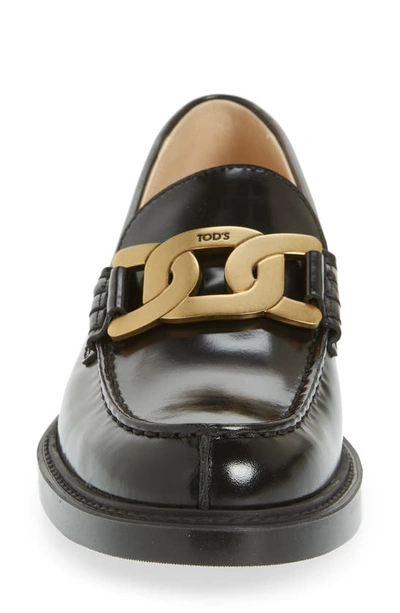 Tod's Gomma Basso Loafer In Nero