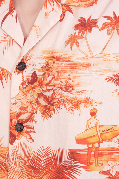 Shop Alanui Shirt In Orange Cotton