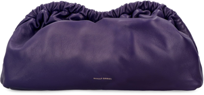 Shop Mansur Gavriel Cloud Leather Clutch In Purple