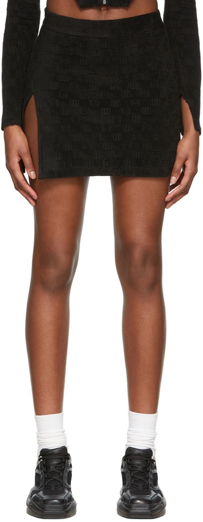 Ambush Black Cotton Mini Skirt In Black Black