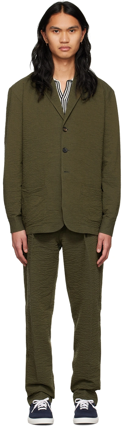 Shop Doppiaa Khaki Cotton Suit In 37 Khaki