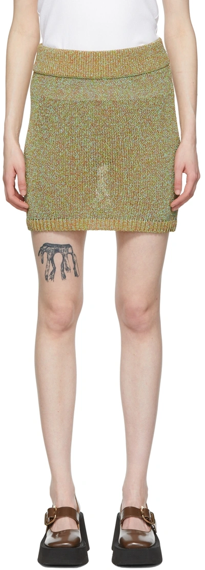 Maiden Name Ssense Exclusive Multicolor Raven Mini Skirt In Static