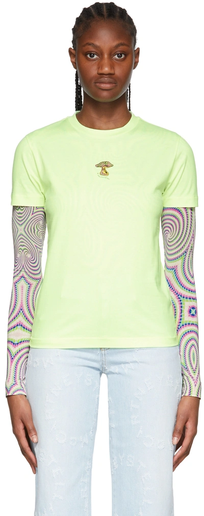 Stella Mccartney T-shirt In Yellow Cotton In 7212 Washed Neon Yel