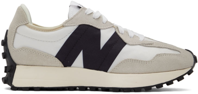 Shop New Balance White & Grey 327 Sneakers In White Grey