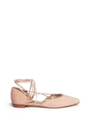 Stuart Weitzman 'gilligan' D'orsay Suede Lace-up Flats