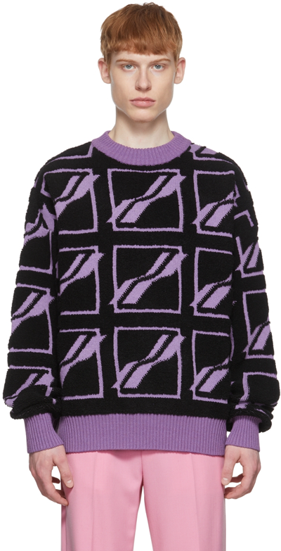 Shop We11 Done Purple Wool Sweater