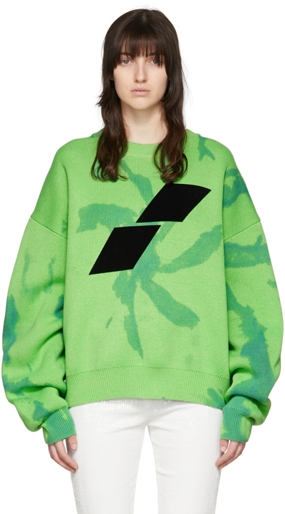 Shop We11 Done Green Cotton Sweater