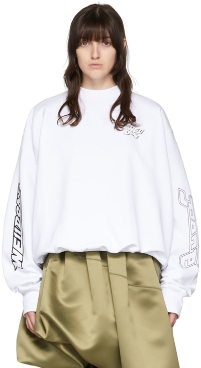 Shop We11 Done White Cotton Sweatshirt