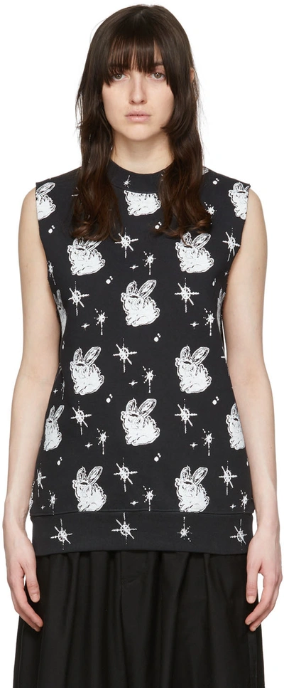 We11 Done Black Cotton Tank Top In Black