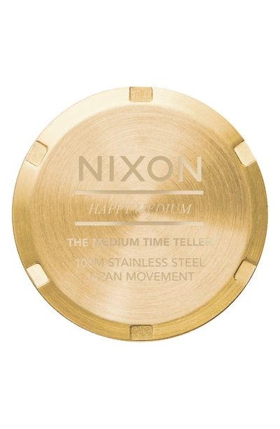 Nixon Medium Time Teller Bracelet Watch, 31mm In Gold/marsala/gold