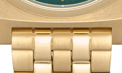 Shop Nixon Time Teller Bracelet Watch, 31mm In Gold/marsala/gold