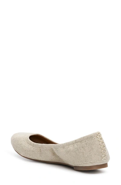 Shop Lucky Brand 'emmie' Flat In Natural/ Platinum