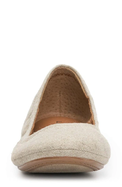 Shop Lucky Brand 'emmie' Flat In Natural/ Platinum