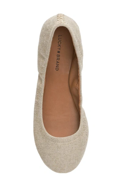 Shop Lucky Brand 'emmie' Flat In Natural/ Platinum