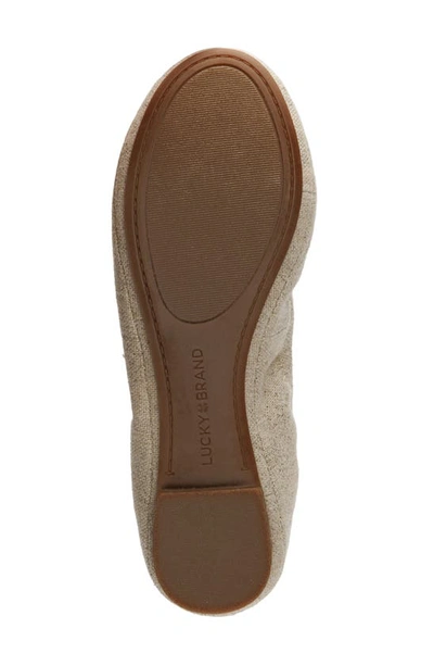 Shop Lucky Brand 'emmie' Flat In Natural/ Platinum