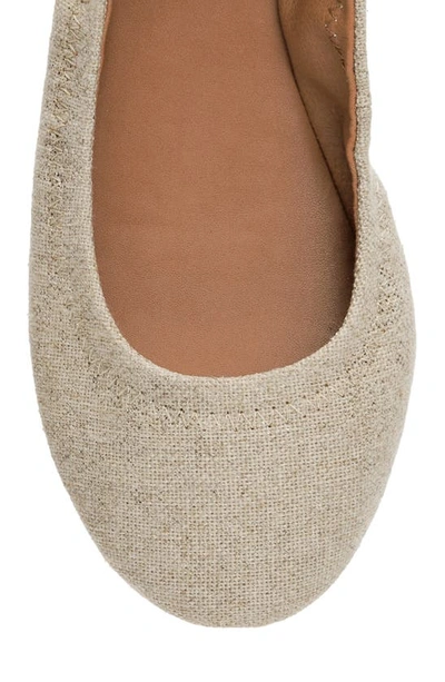 Shop Lucky Brand 'emmie' Flat In Natural/ Platinum