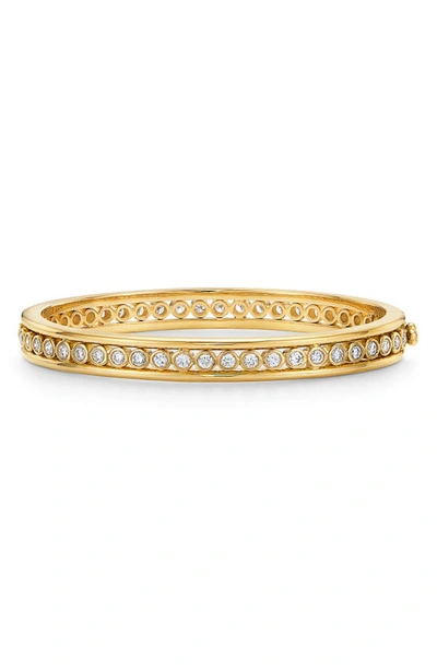 Shop Temple St Clair Eternity Diamond Bracelet In Yellow Gold/diamond