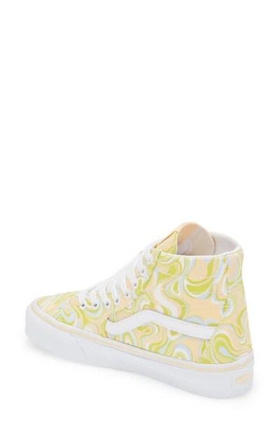 Shop Vans Sk8-hi Tapered Sneaker In Swirl Lime Cream