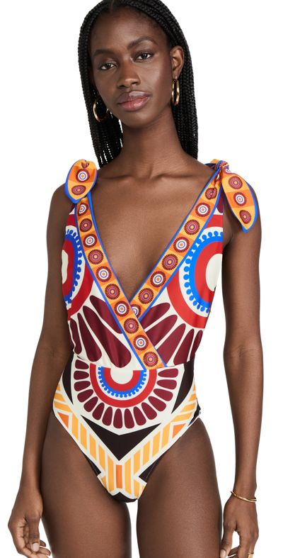 Shop La Doublej Hazzard One Piece Swimsuit In Solar Placée