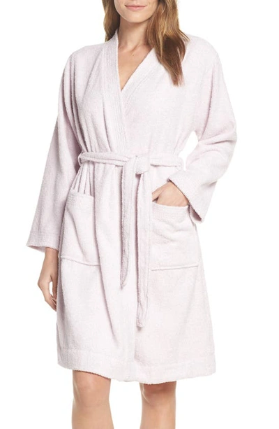 Shop Ugg Lorie Terry Short Robe In Pale Lavender