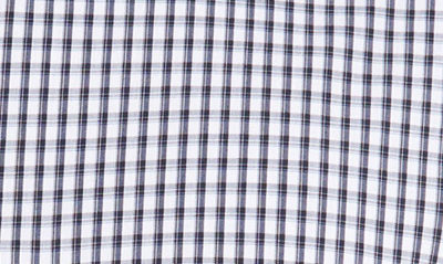 Cutter & Buck Regular Fit Gingham Non-iron Sport Shirt In Liberty Navy