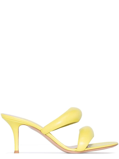Shop Gianvito Rossi Yellow Bijoux Sandals