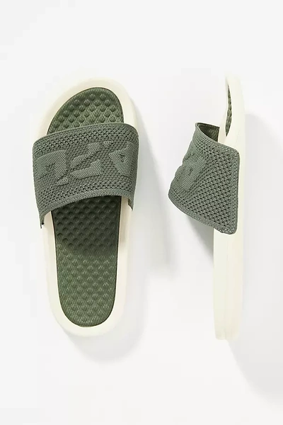 Shop Apl Athletic Propulsion Labs Apl Logo Techloom Slide Sandals In Green