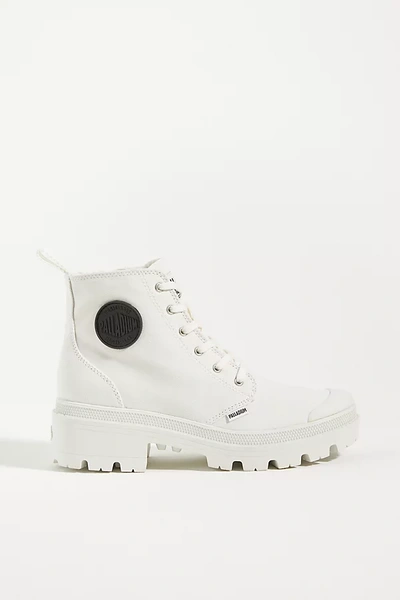 Shop Palladium Pallabase Twill Sneakers In White