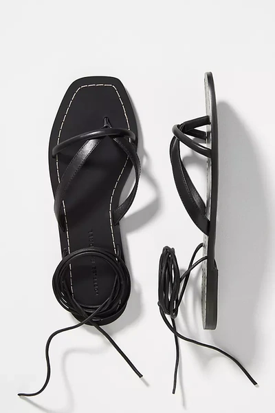 Shop Loeffler Randall Lilla Tie-up Sandals In Black