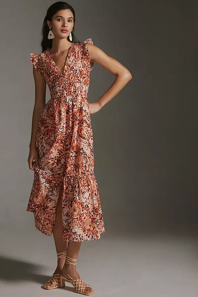 Shop Anthropologie By  The Peregrine Midi Dress In Assorted