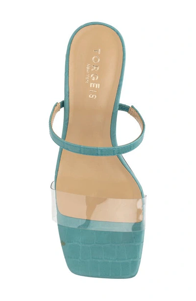 Torgeis Papilio Clear Strap Sandal In Aqua