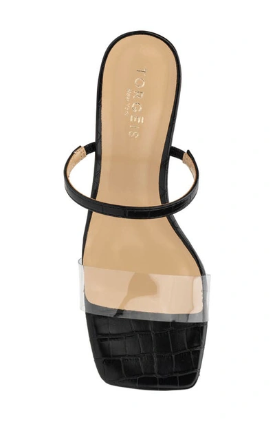 Torgeis Papilio Clear Strap Sandal In Black