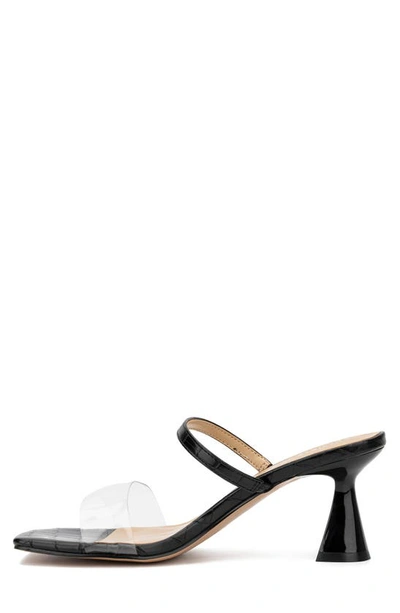 Torgeis Papilio Clear Strap Sandal In Black