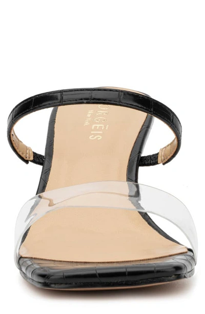 Torgeis Papilio Clear Strap Sandal In Black