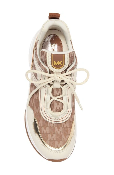 Shop Michael Michael Kors Olympia Sneaker In Luggage