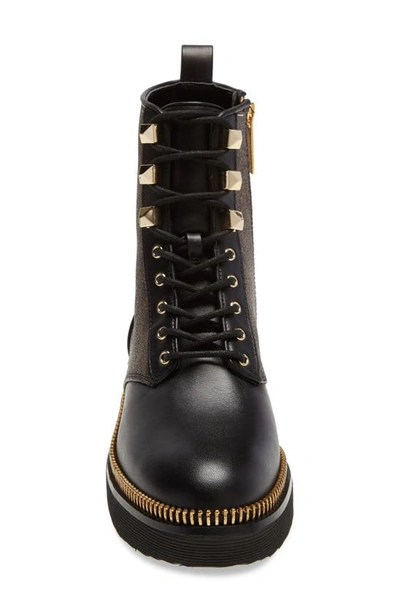 Shop Michael Michael Kors Haskell Combat Boot In Black/ Brown