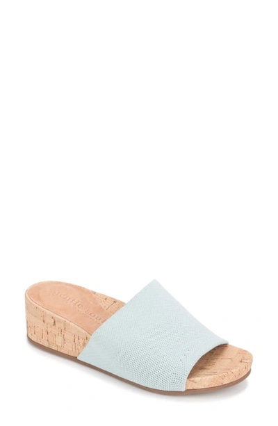 Shop Gentle Souls Signature Gisele Wedge Sandal In Pale Blue